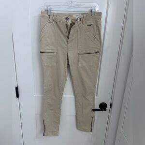 Joie Beige Ankle Cargo Pants